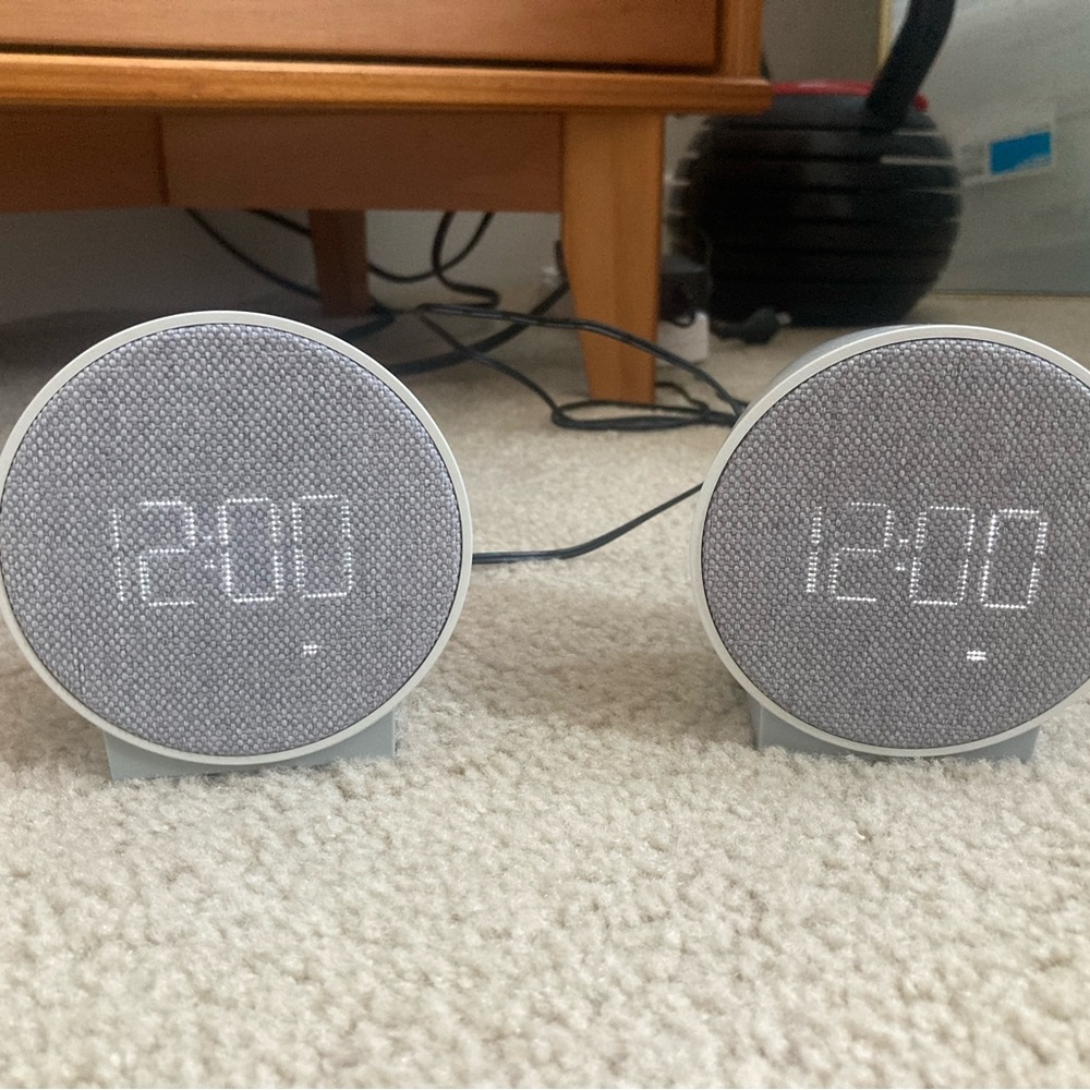 Gray Digital Clock Set